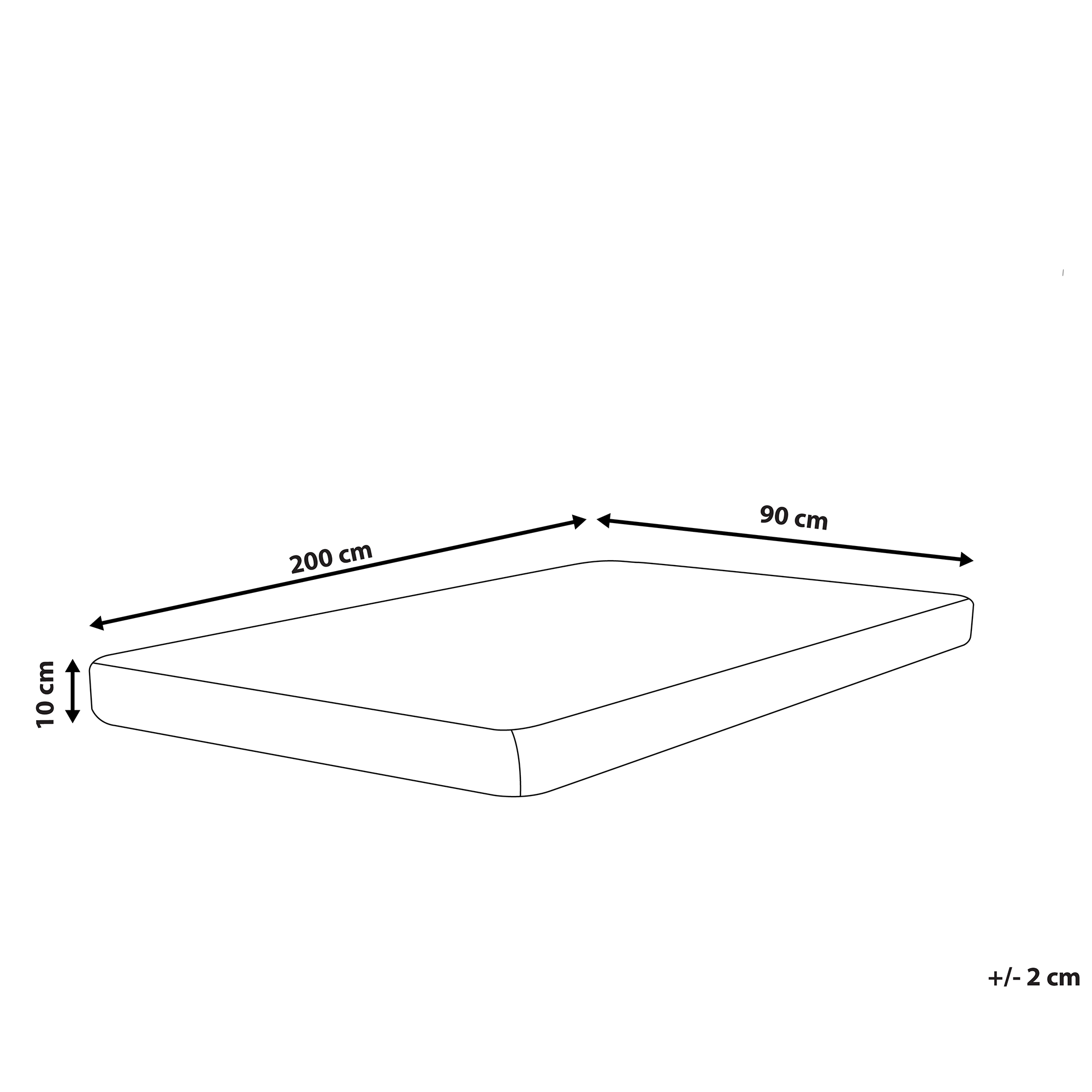 Materasso in schiuma 90 x 200 x 10 cm PICCOLO - 3