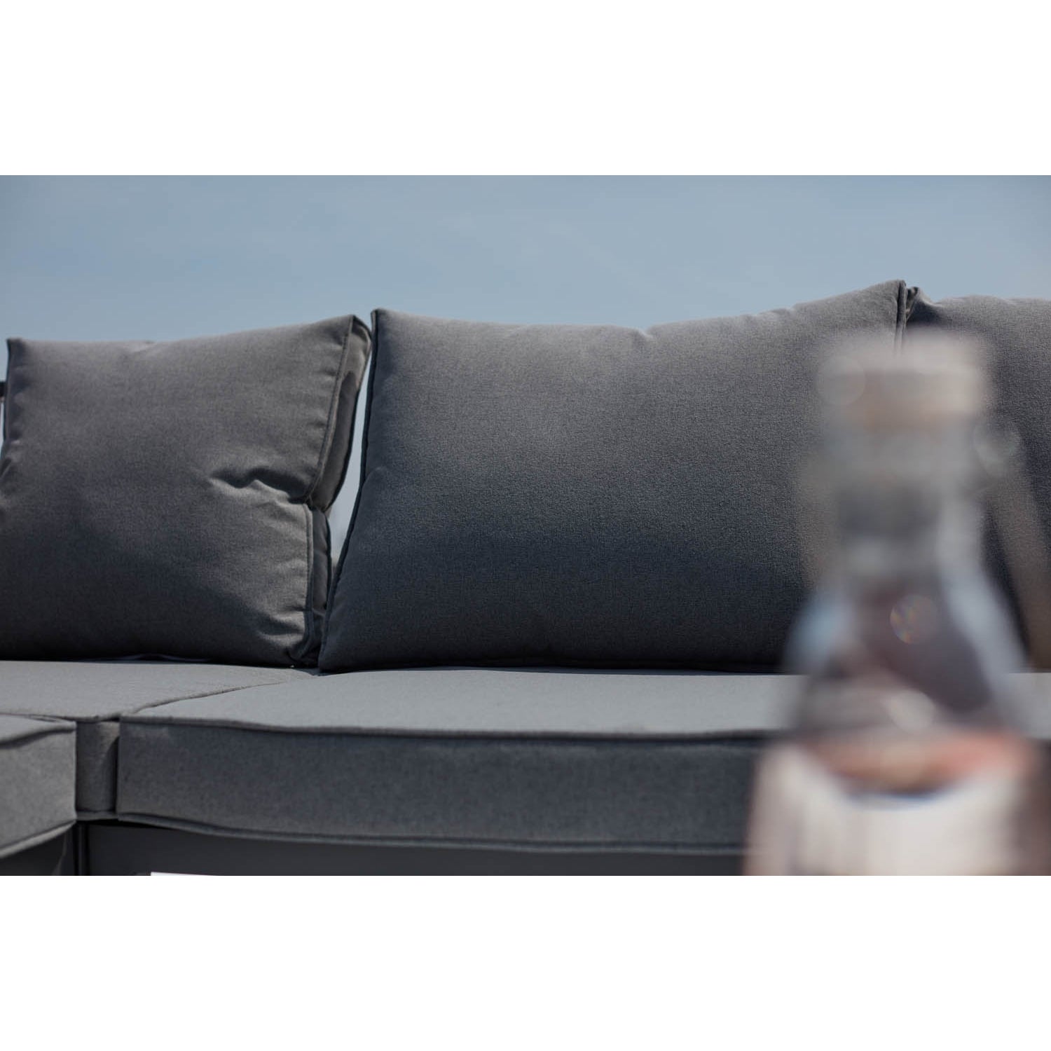 Salon de jardin encastrable en Aluminium Gris 5 personnes - 6