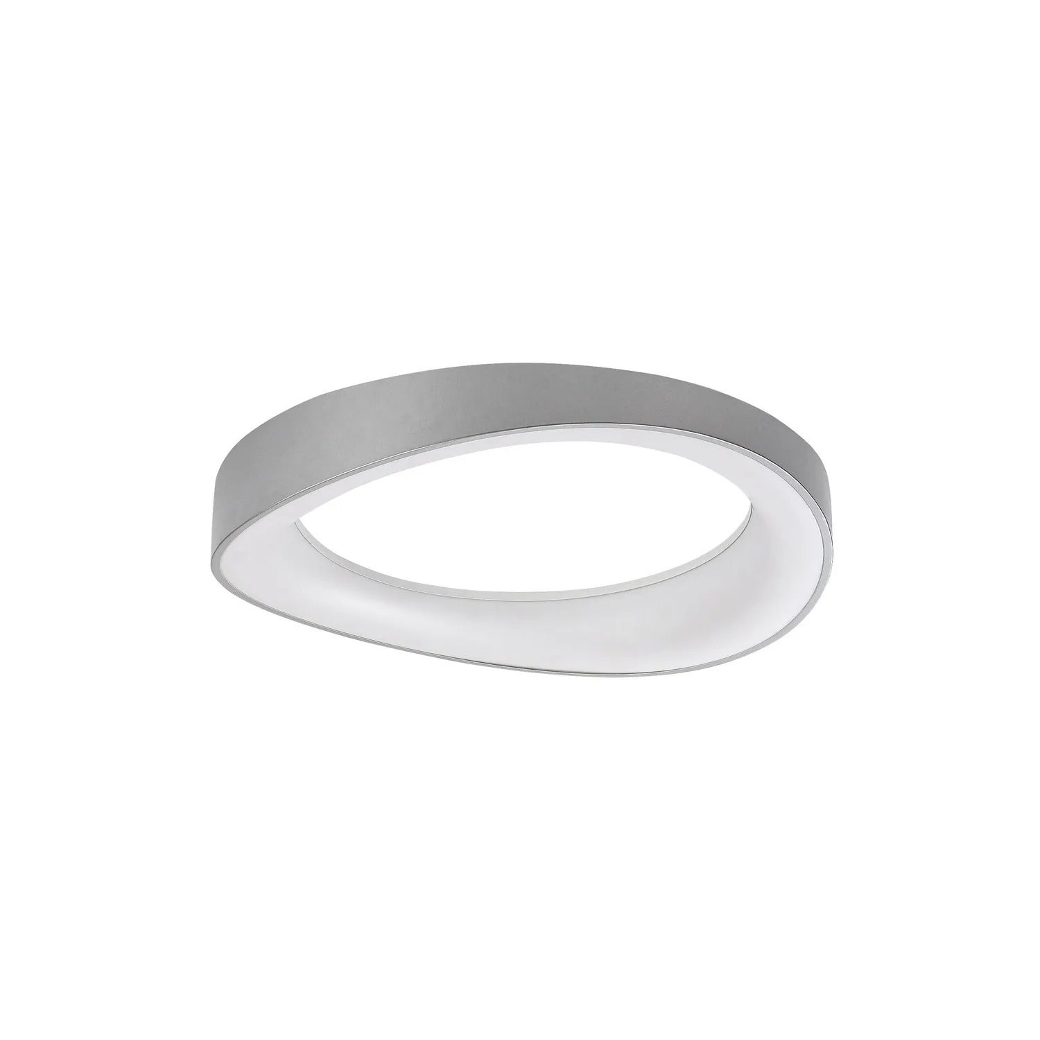 Plafon okrągły ILIANA LED 56W Ciepła biel 3380lm srebrno-biały wym:10,5x52x52cm IP20 Rabalux