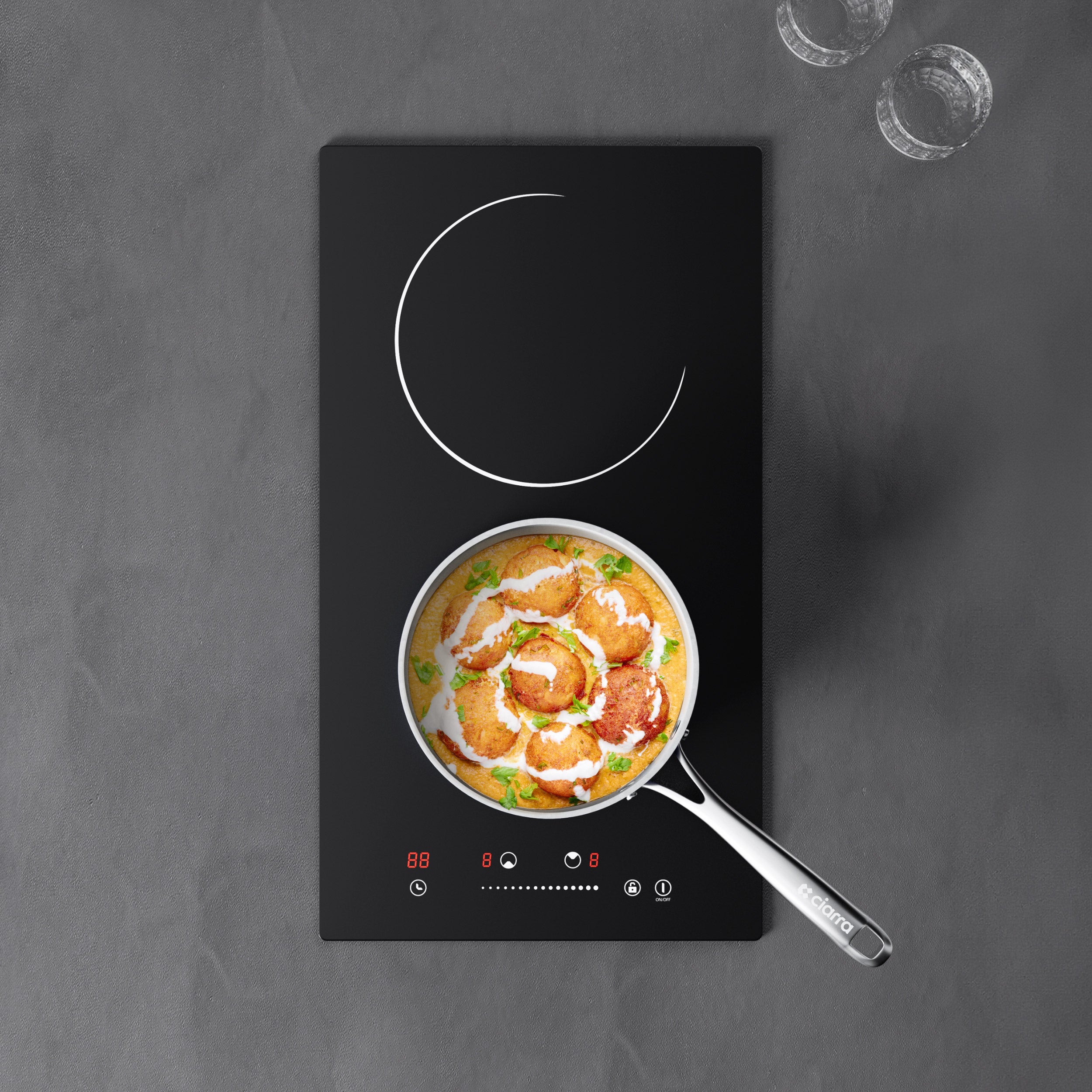 CDV Plaque Vitrocéramique 2 foyers 3000W Encastrable ou Pose libre 9 Niveaux de Puissance Minuterie 99 mins CDVER302 - 8