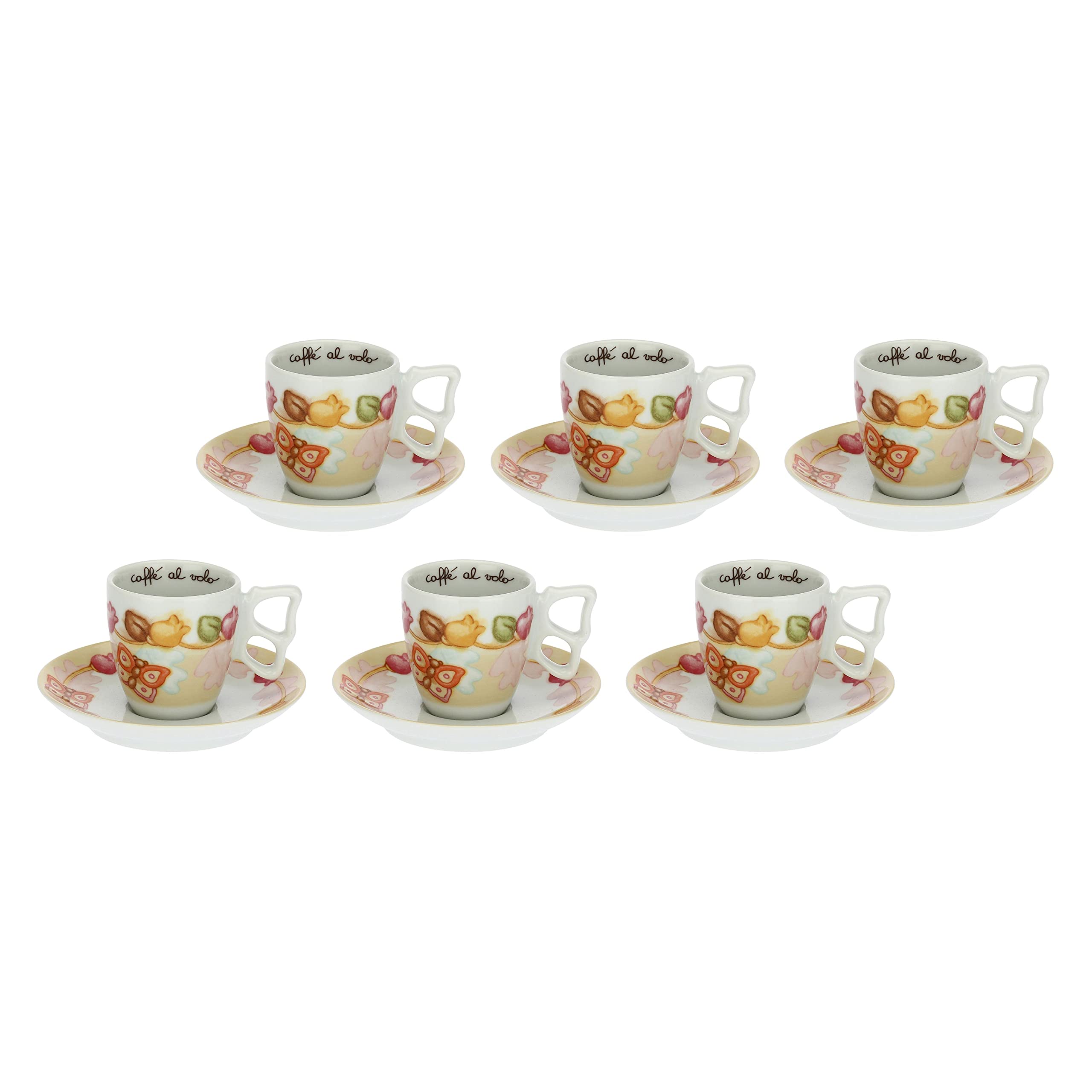 Elanze Designs Set Di 4 Tazze Da Caffè In Gres A Coste, 470 Ml, Bianco, Base In Argilla Grezza, Microonde E Lavastoviglie