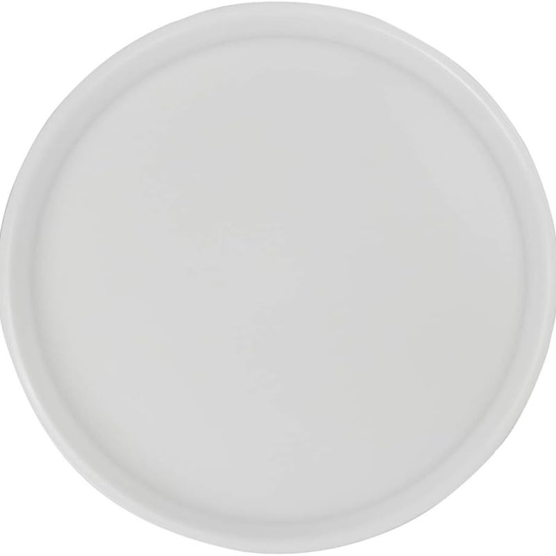 Biała ceramiczna tacka na doniczki, średnica zewnętrzna 25 cm, odpowiednia do stosowania wewnątrz i na zewnątrz, tacka drenażowa na kwiaty,1sztuka