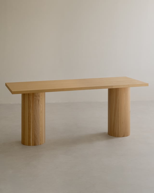 LUCÍA - Mesa de comedor rectangular en madera de fresno 160x80cm - DECOWOOD