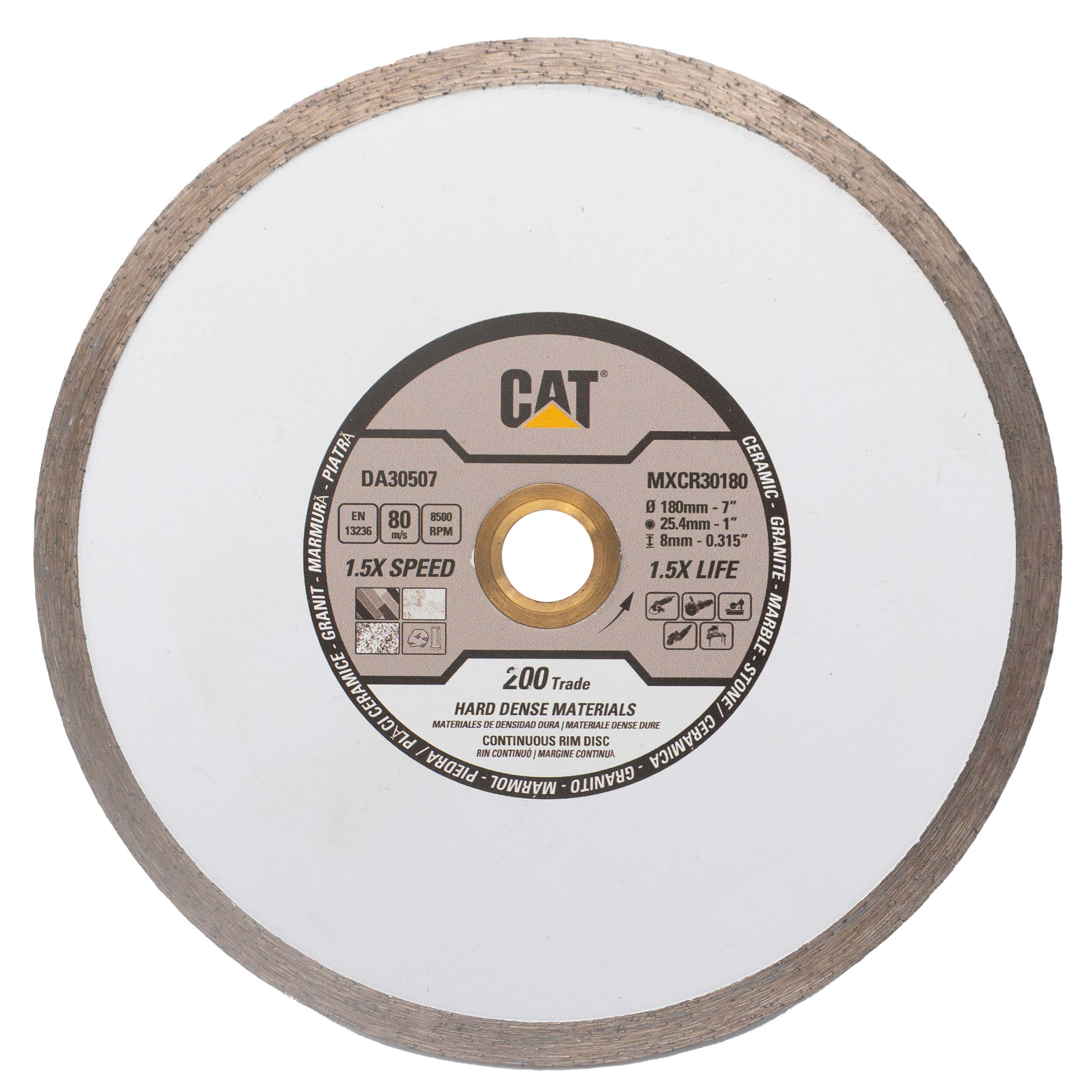 Disc diamantat CAT continuu pentru ceramica/portelan, 180 mm, 200 TRADE, Model DA30507