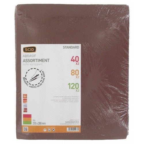 Uxcell Lot De 10 Feuilles Abrasives Grain 240 1/3 Pour Ponceuse à Crochet Et Boucle 8 Trous