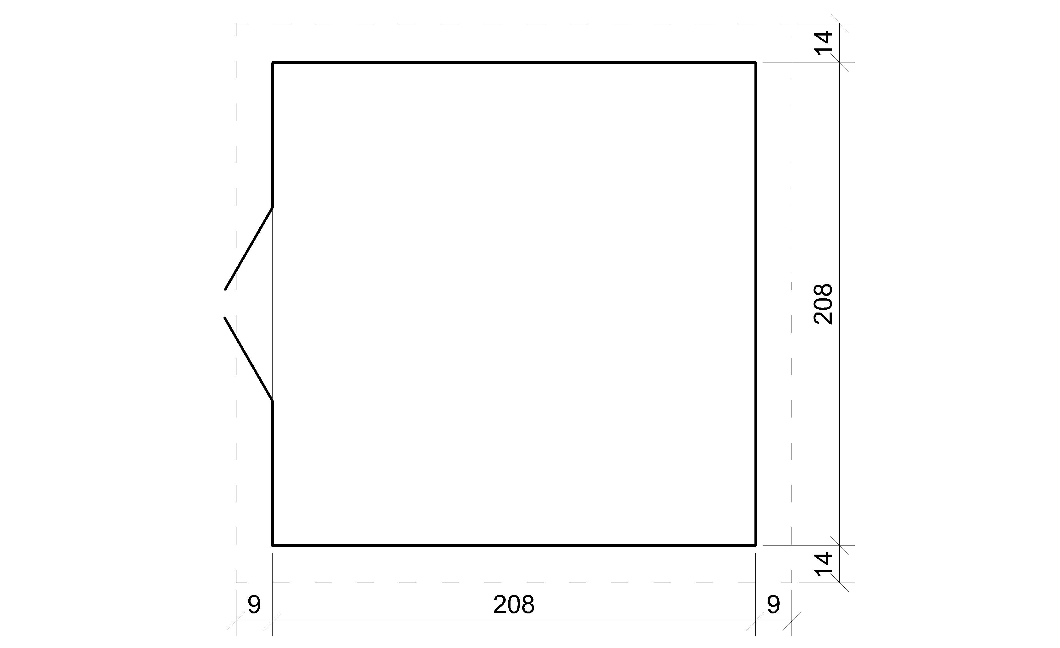 Cobertizo de madera para jardín - 226x236cm/4.33 m² - TIMBELA M369F - 5