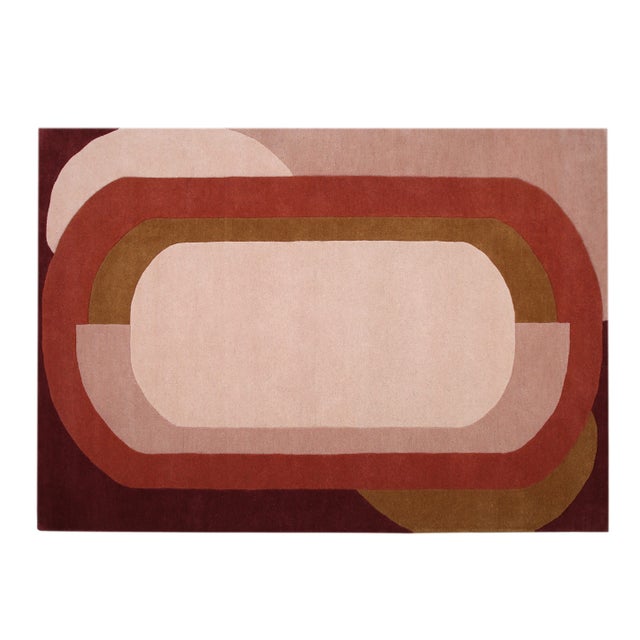 Tapis en laine Safran 160x230cm à poils courts INSPIRE uni multicolore