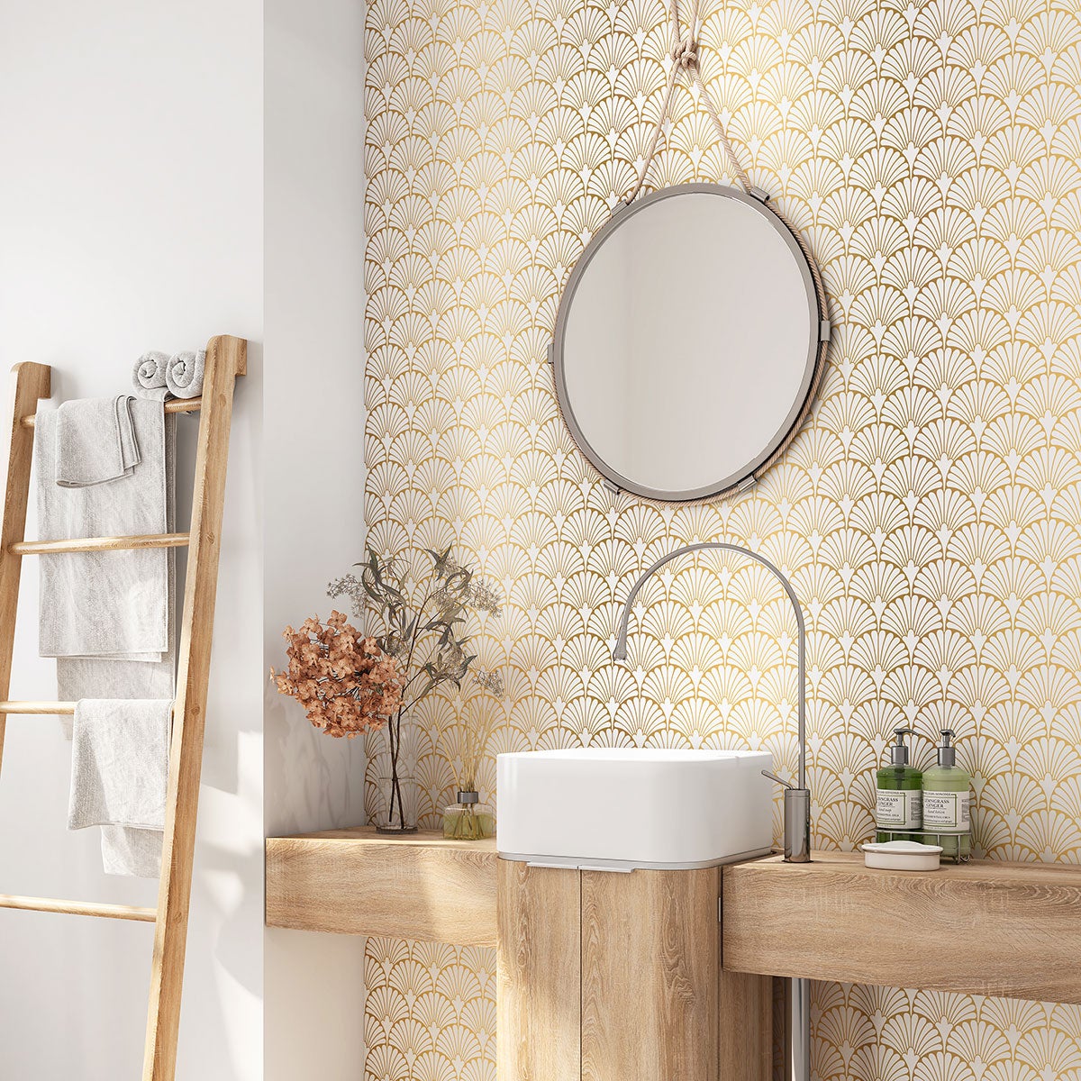 Azulejo Efecto Geométrico Beige Brillante 15x15 Cm Chic | Leroy Merlin