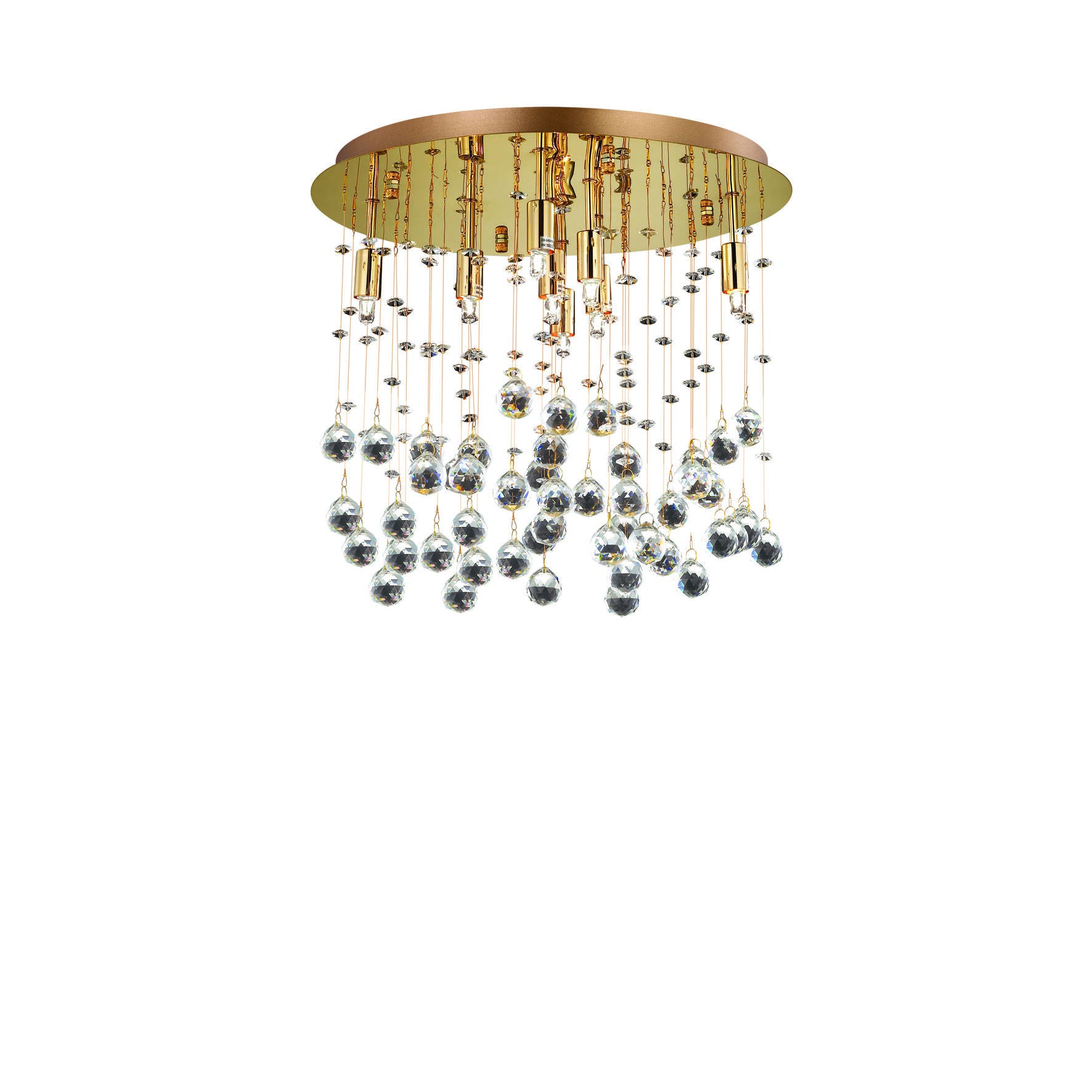 Ideal Lux  Suspension Moonlight Or 8 Ampoules 36Cm Dorado , Leroy Merlin