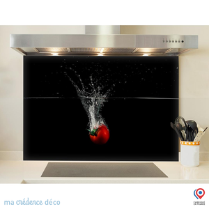 Crédence Verre Trempé 90x65 Cm – Résistante Chaleur 280°C – Décoration Cuisine Derrière Plaque Gaz/Induction