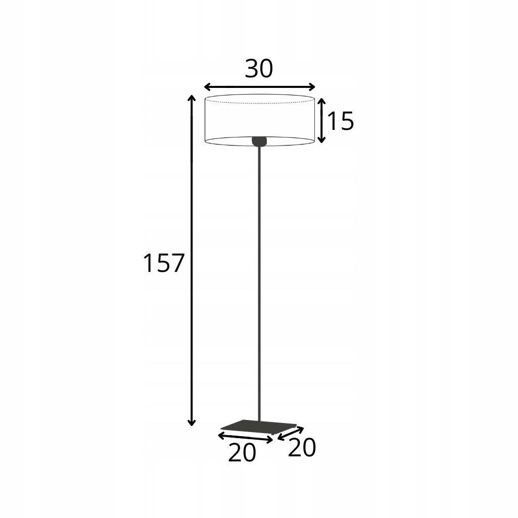 Lampa stojąca podłogowa z abażurem walec 30cm BLUES II - 5