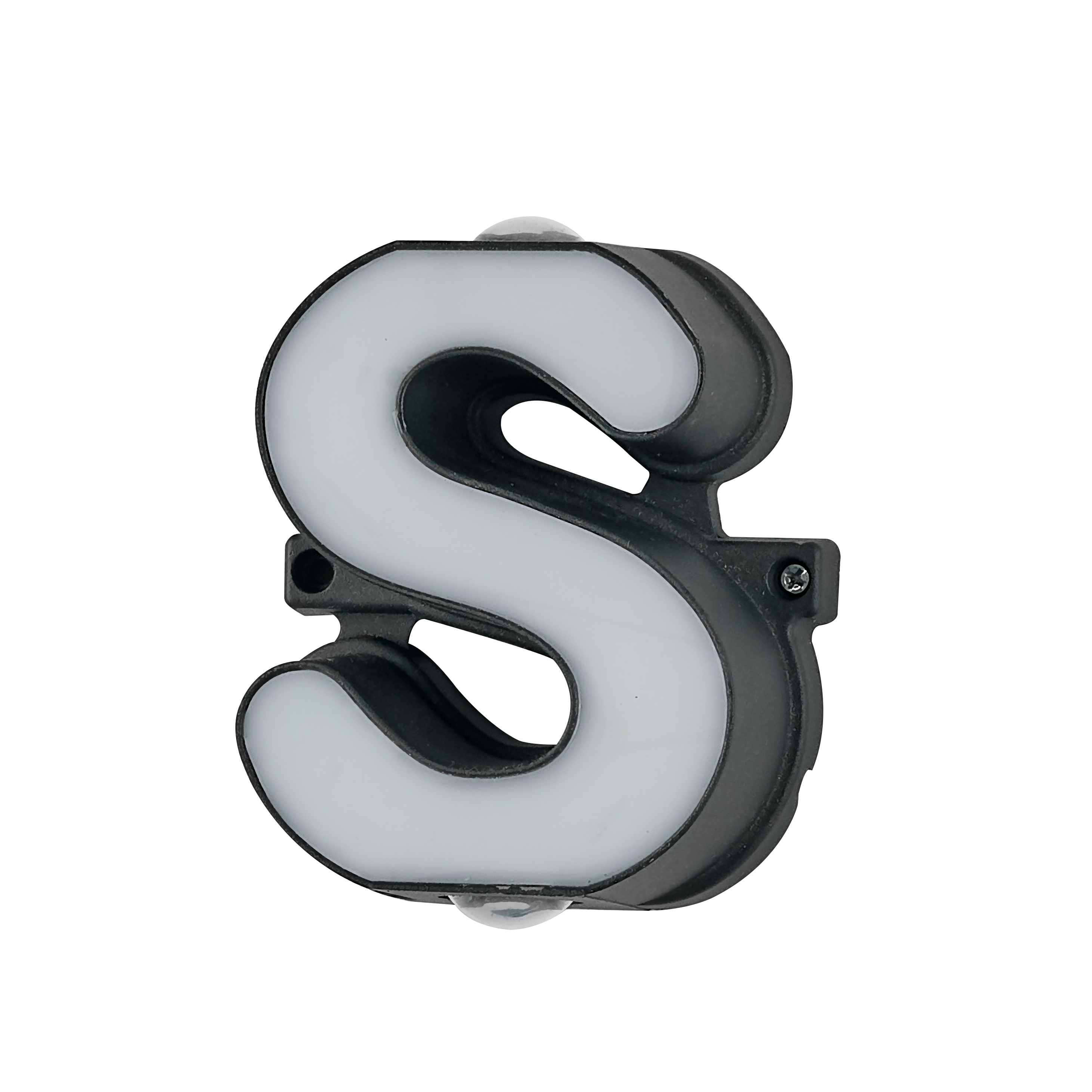 Litera S, litera ścienna 220V Aluminiowy znak Litera 13 * 5,5 cm