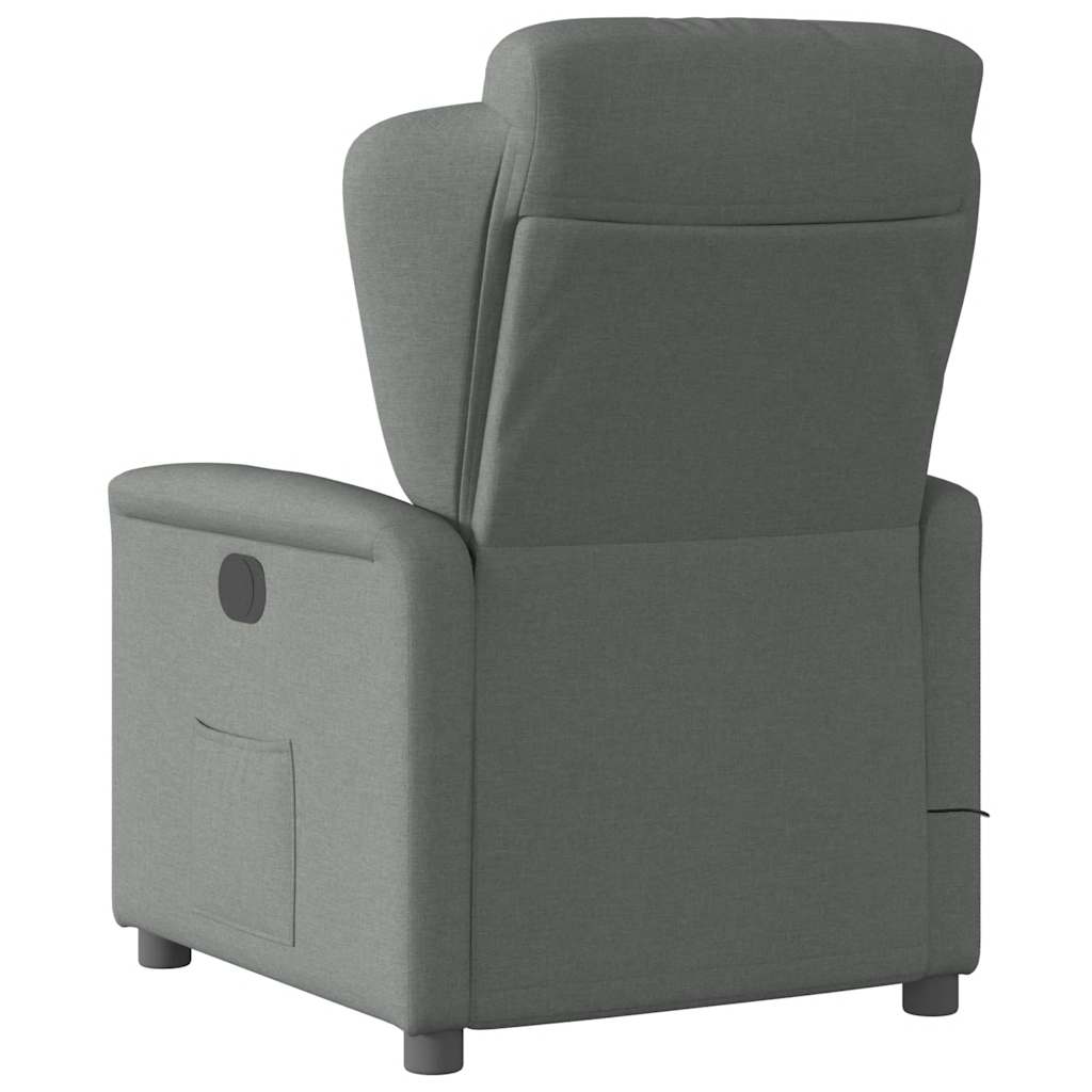 Fauteuil inclinable de massage | Fauteuil de relaxation | Chaise de relaxation électrique gris foncé tissu CFW675074 - 7