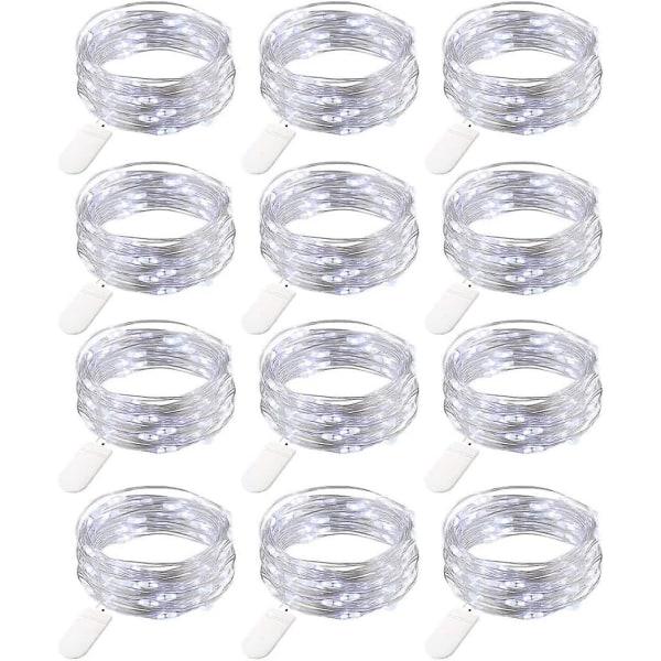 Szt mini zasilanych bateryjnie sznurkowych LED diodowych drutu miedzianego mini zasilanych bateryjnie sznurkowych LED dekoracji świątecznych chłodne
