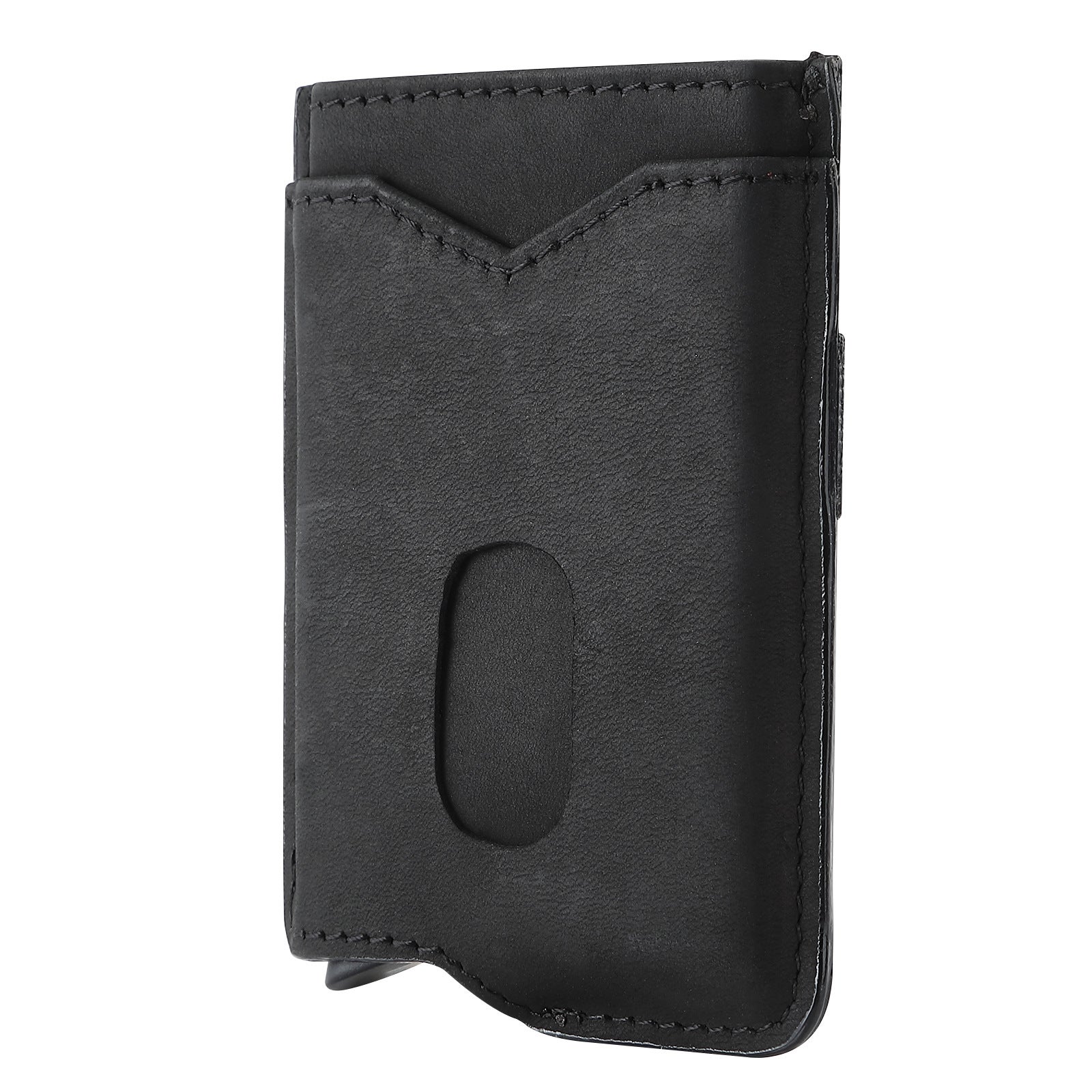 Porta Carte Visconti Spectrum Tatum SP59, In Pelle Sottile Con Protezione RFID, Nero, Compatto 10x7 Cm