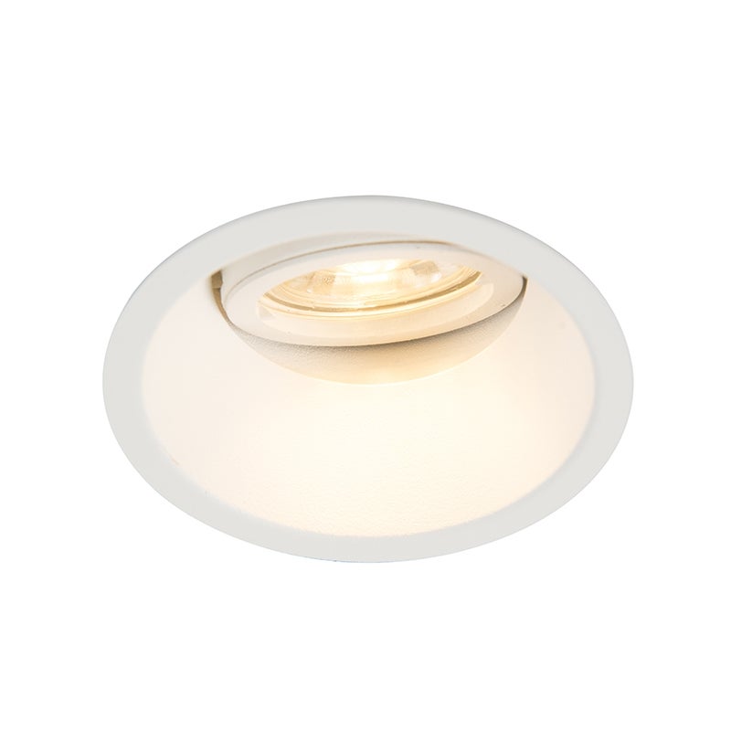Qazqa reflektory wpuszczane - Alloy - biały, gu10, max. 50w, kompatybilny z żarówką LED, 8.8cm, okrągły, IP20oświetlenie