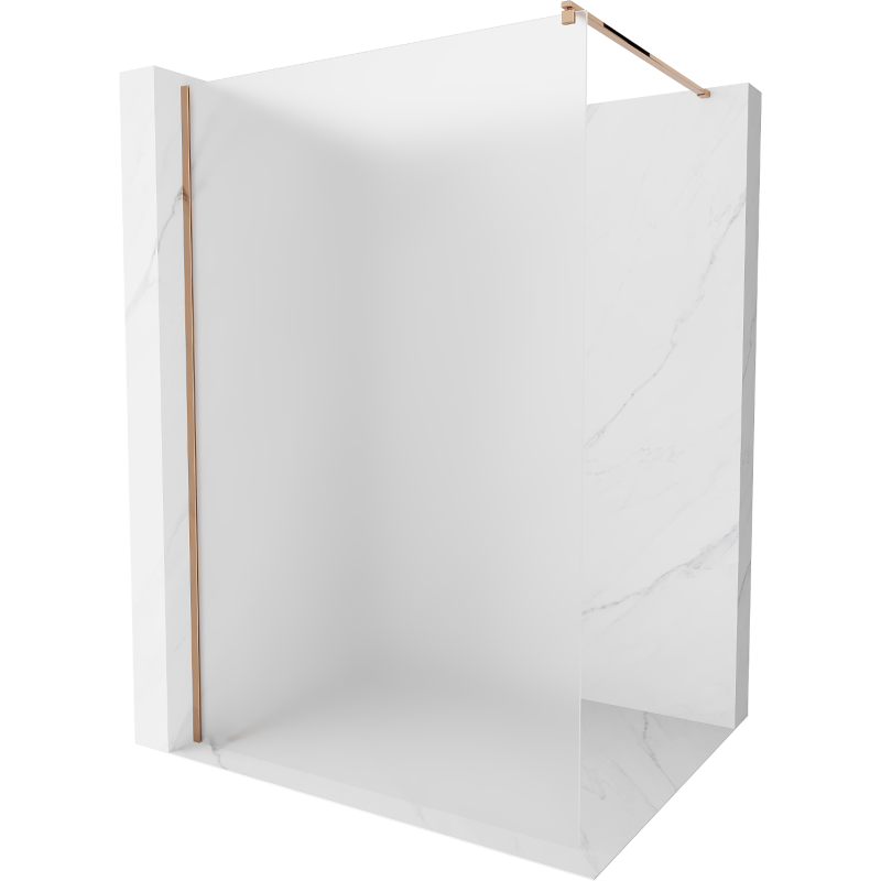 Mexen Kioto ścianka prysznicowa Walk-in 110 x 200 cm, szron 8 mm, różowe złoto - 800-110-101-60-30