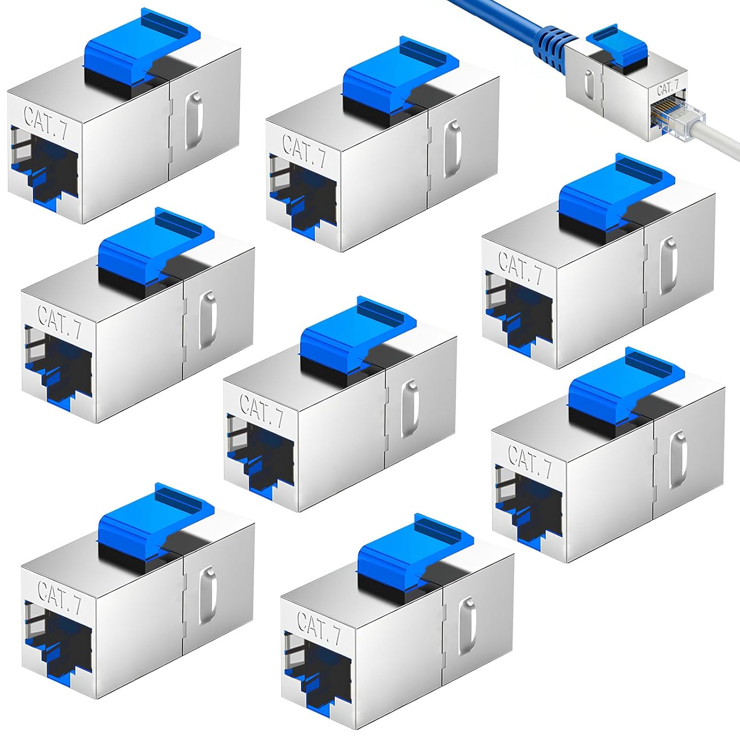 20 pièces coupleur RJ45 Ethernet 10 Gbps – Cat 7 LAN rallonge, femelle ...