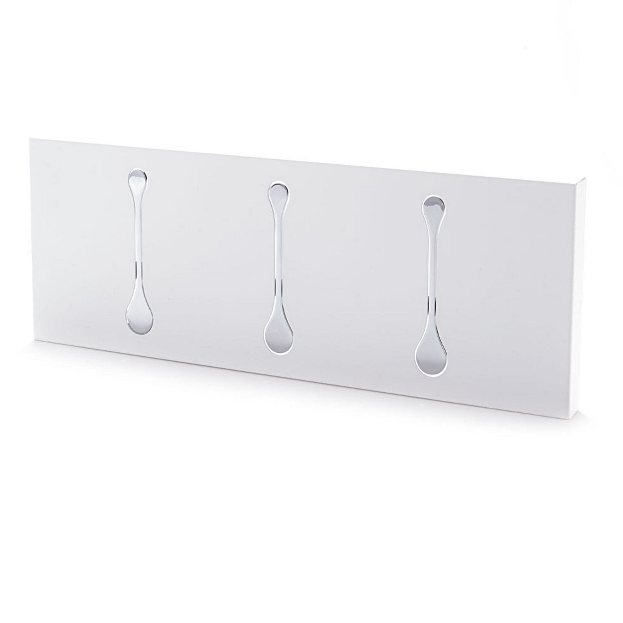 Appendiabiti Da Muro In Legno Bianco 26 Cm - 2 Ganci Per Ingres O Camera Da Letto