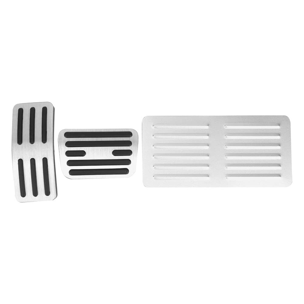 3PCS Checker -Couvercle de pédale de repose pieds Auto, pour MINI