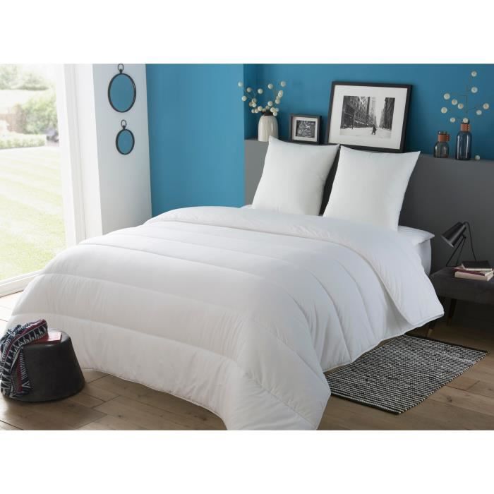 2 oreillers blanc 60 x 60 cm garnissage 100% polyester fibre creuse siliconée - Dodo - 8