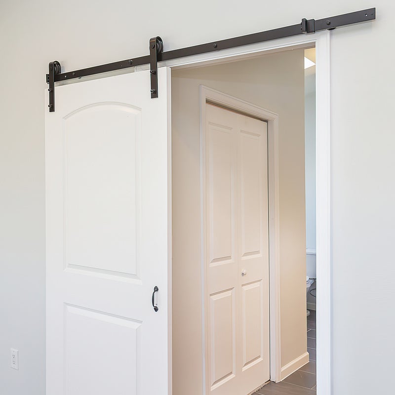 Sistema para puertas corredizas Sistema para puertas corredizas Juego de herrajes para puertas corredizas Puerta corrediza de madera—Rayas—244 cm - 3