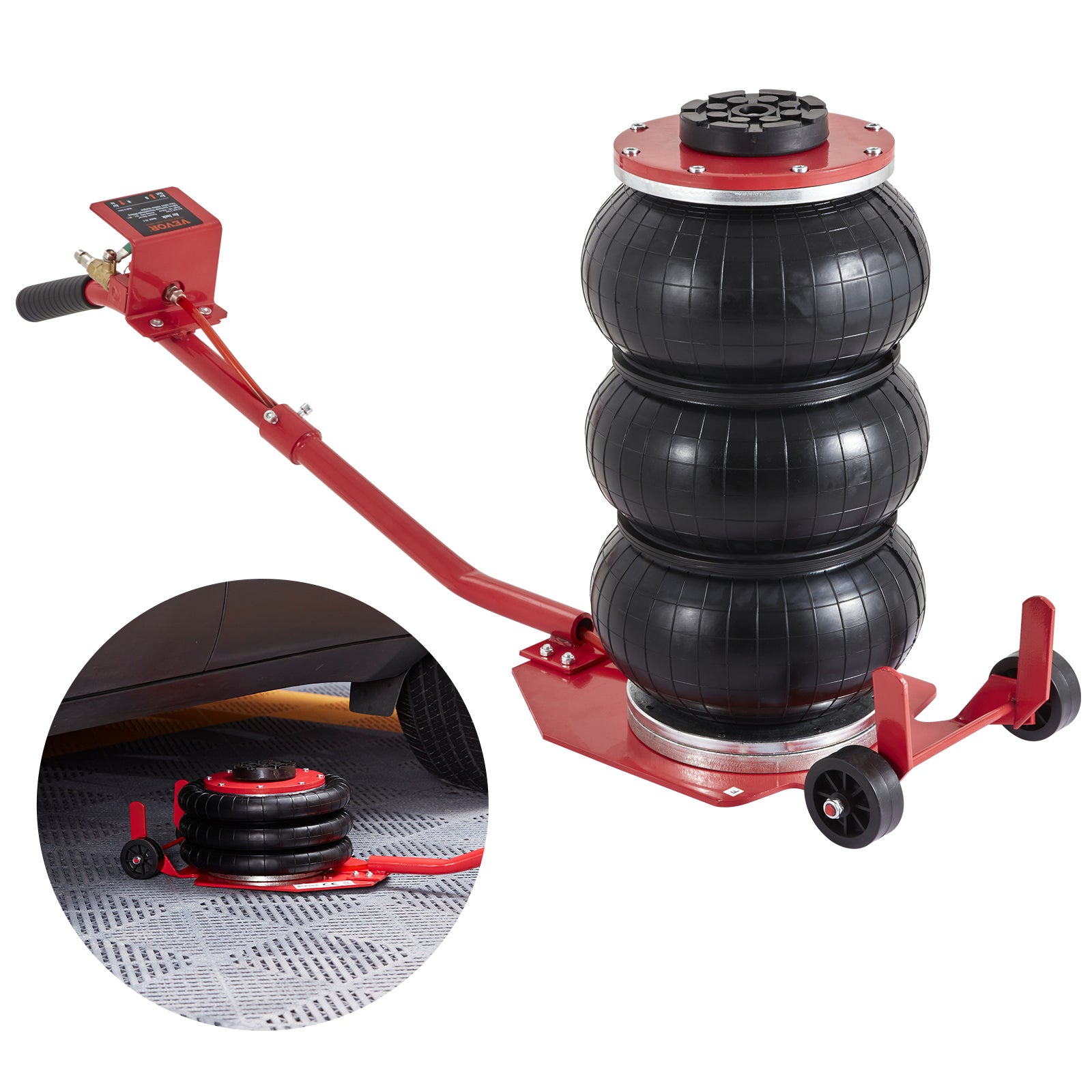 Cric Pneumatique 3 Tonnes SUBTLETY - Air Jack Triple Sac 150-400mm Pour SUV Camion