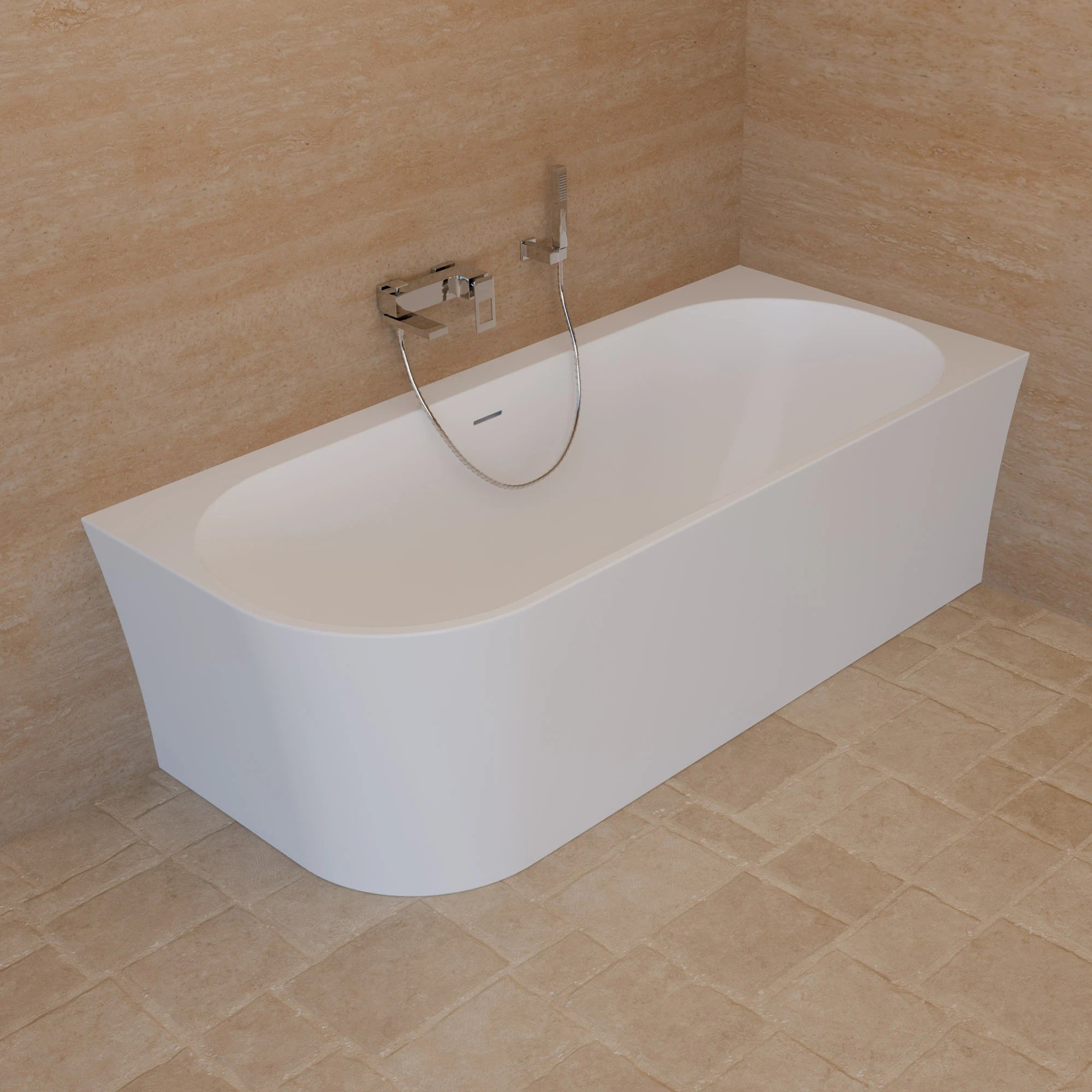 Baignoire Ilot Cosmic 180 droite blanche 180 x80 x58 cm, by SPALINA - 8
