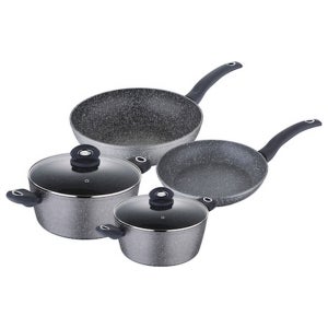 Berlinger Haus Batería Cocina 10 Piezas Metallic Line Burdeos – Antiadherente Mármol, Inducción Y Vitrocerámica