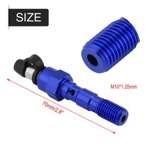 Vis De Purge M10x1,25 Pour étrier Frein Moto – 70 Mm, Avec Rondelles Cuivre Et Joint | Universelle, Couleur Argent