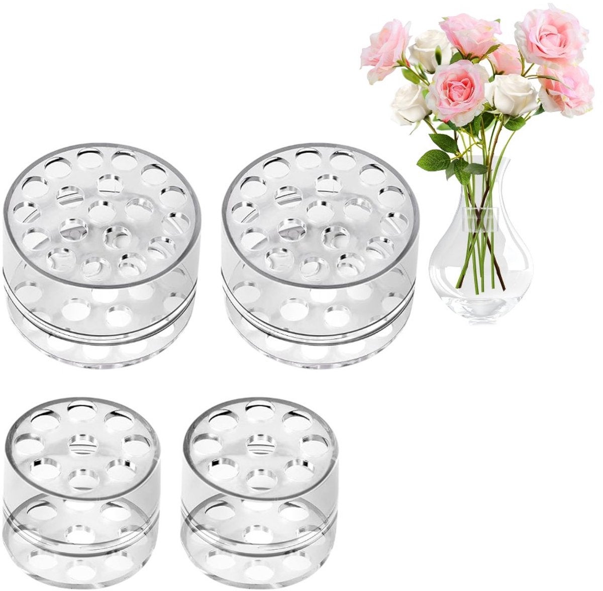 Set de 4 suporturi DIY pentru tulpini de flori, instrumente Twister pentru aranjamente florale, accesorii pentru buchete 4buc