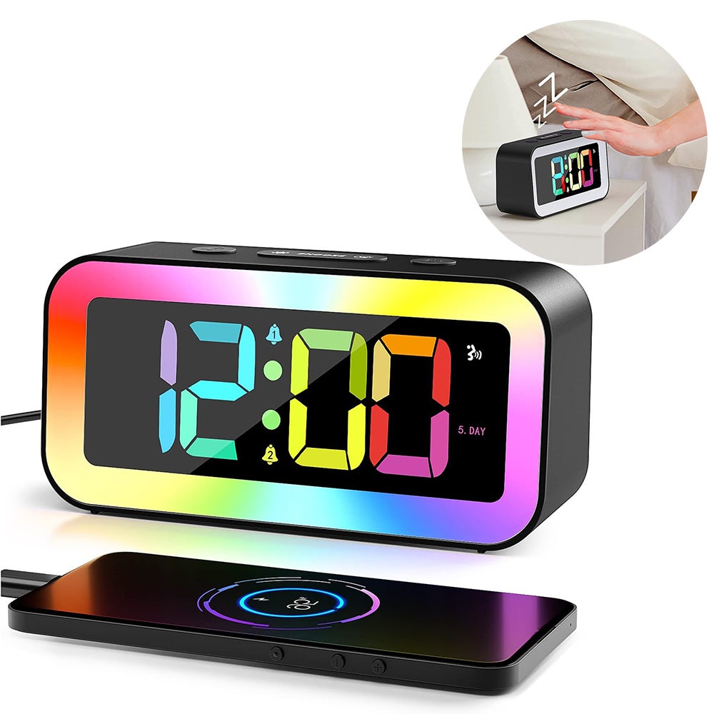 Reloj Despertador Electrónico Led Digital 3d Blanco