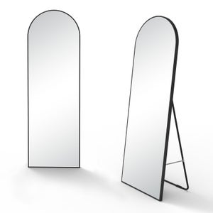 Miroir Mural Suspendu 120 X 37 Cm Avec Crochets De Suspension Plein Pied Design Moderne En Mdf Blanc 20 0018853