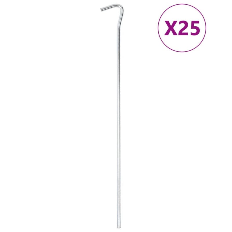 Śledzie do namiotu, 25 szt., 30 cm, Ø5 mm, stal galwanizowana