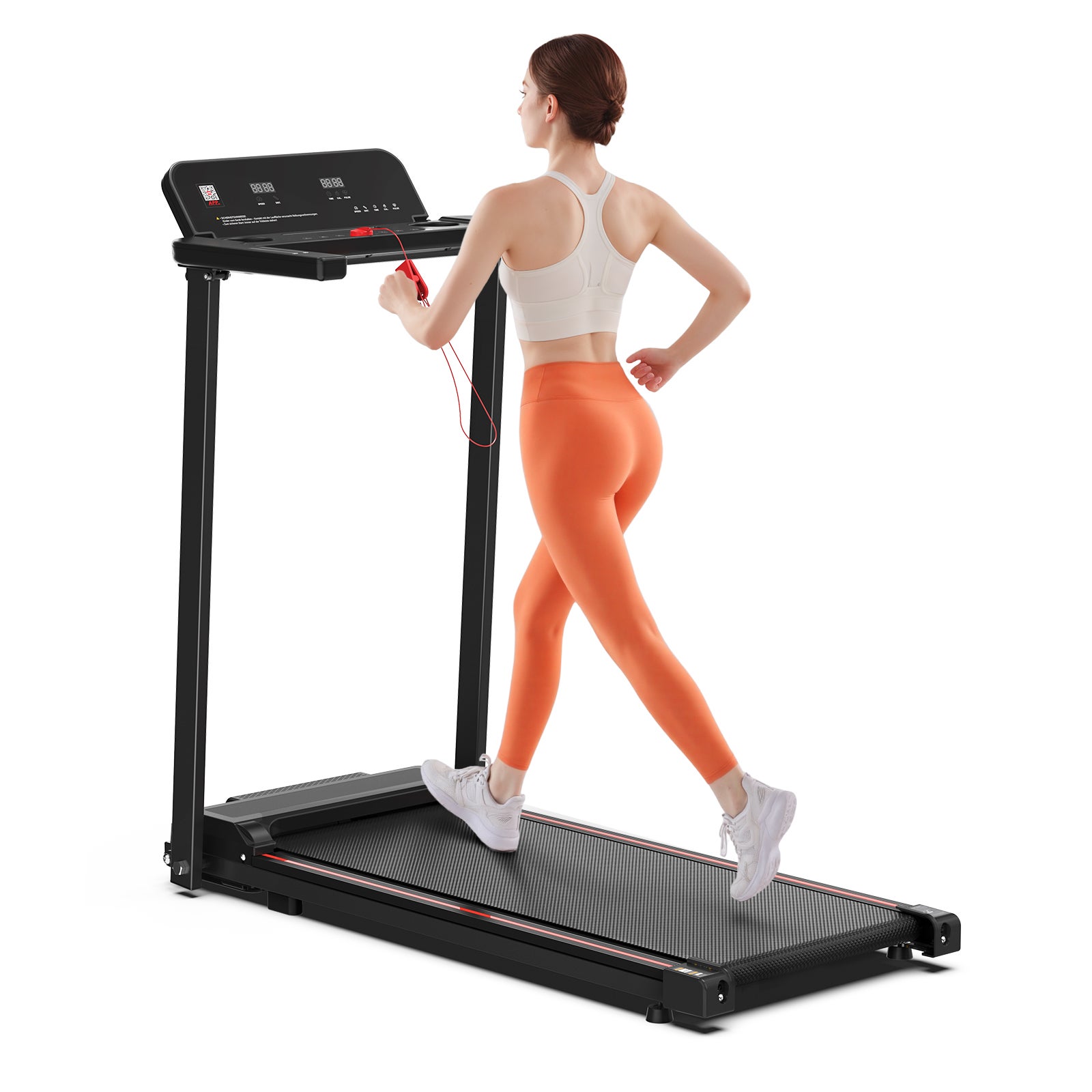 2 Su 1 Tapis Roulant Pieghevole Elettrico Con Telaio Rinforzato Con Schermo Lcd Per Home Office 1