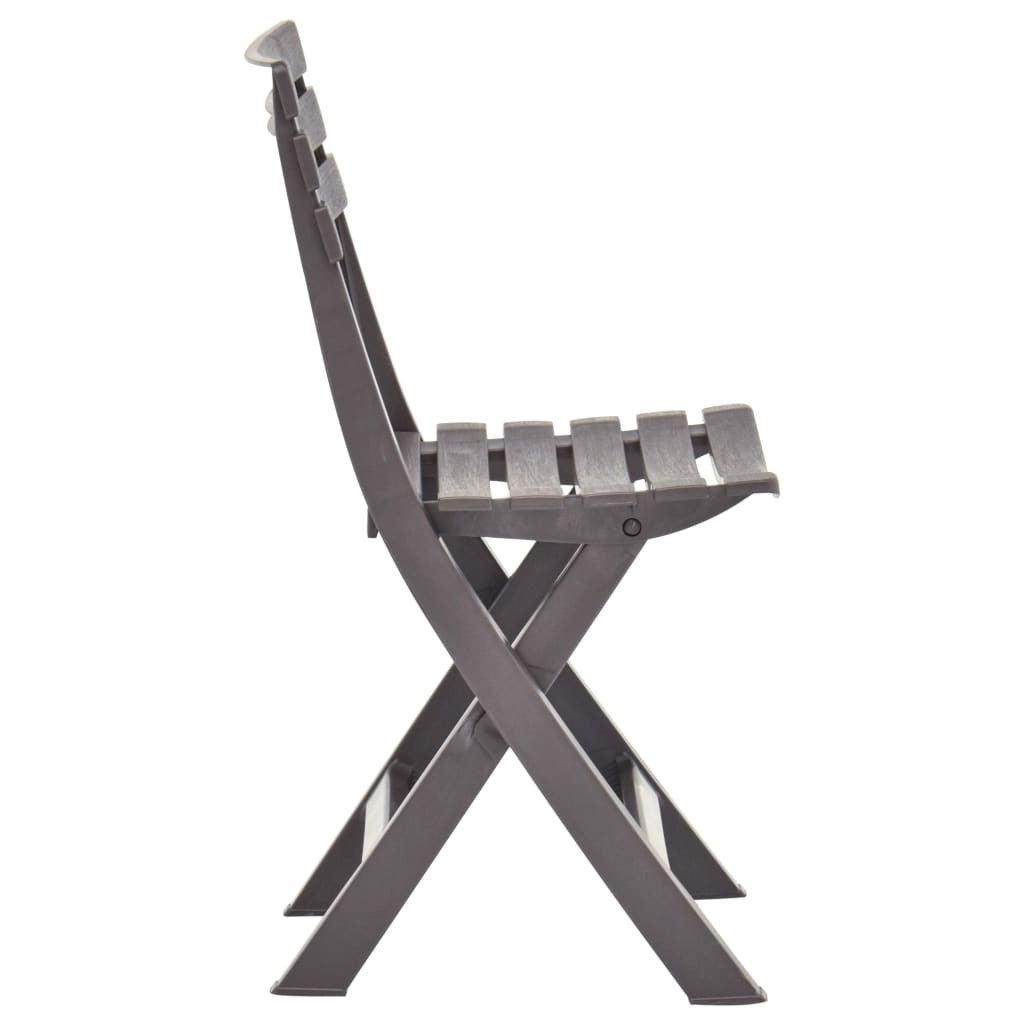 Chaises de jardin pliables 2 pcs Plastique Mocha - 4