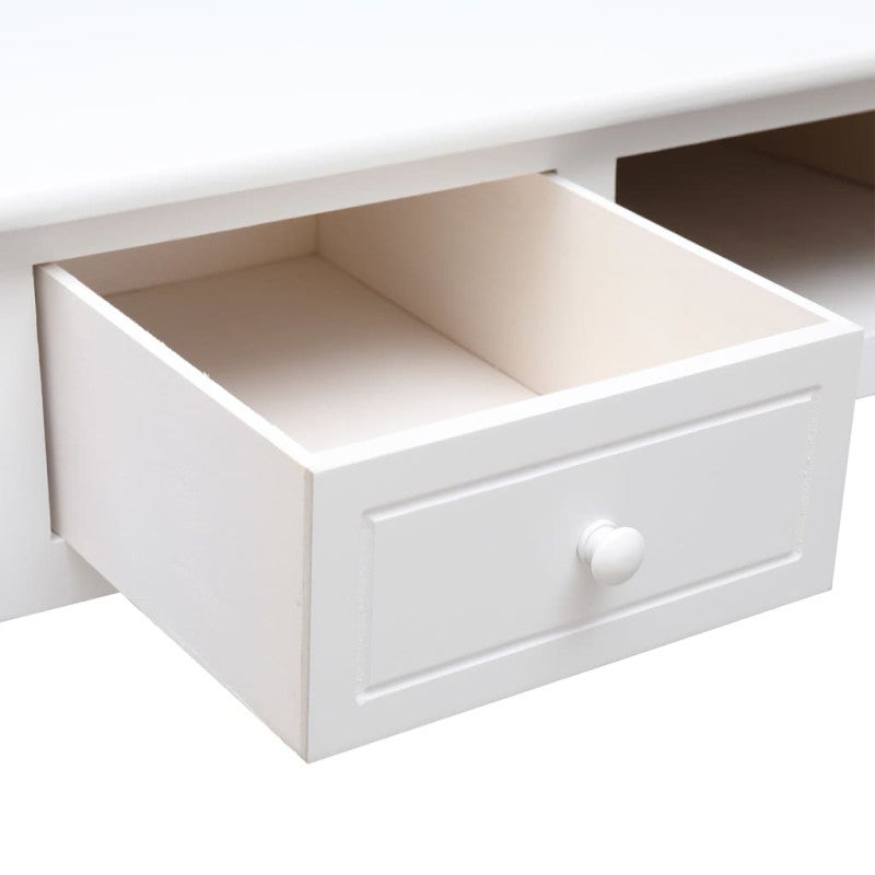 Buffet Blanc 108x45x76 cm Bois de Paulownia massif - 6
