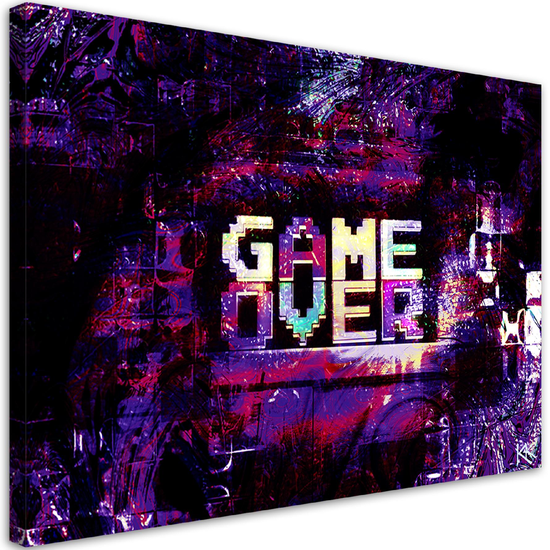 Obraz na płótnie, Abstrakcyjny napis Game Over 120x80