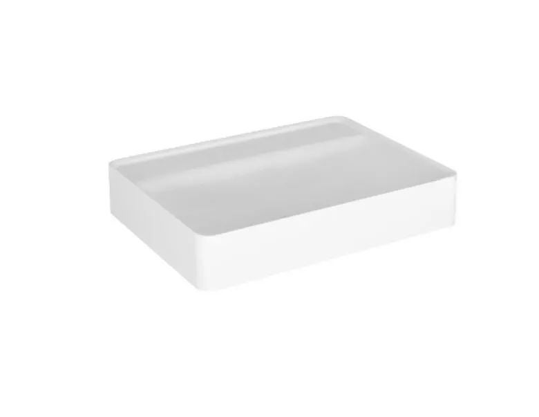 Umywalka wpuszczana VIBE 60 cm biały mat kwarcowa bez otworu