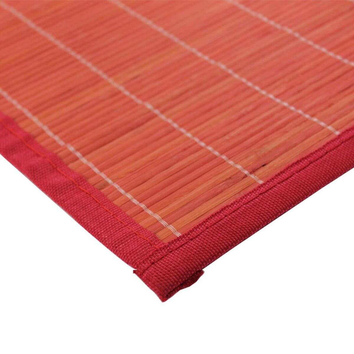 Tapis salon en bambou rouge 200x65 - 2
