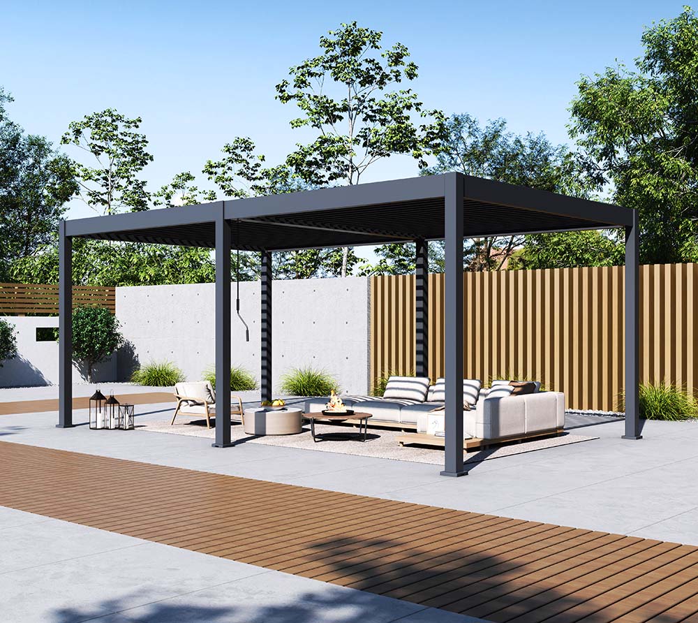 Paragon Outdoor Grand Tuscan 1220 | Pergola en aluminium avec toit à lames | 4x6 m - 2