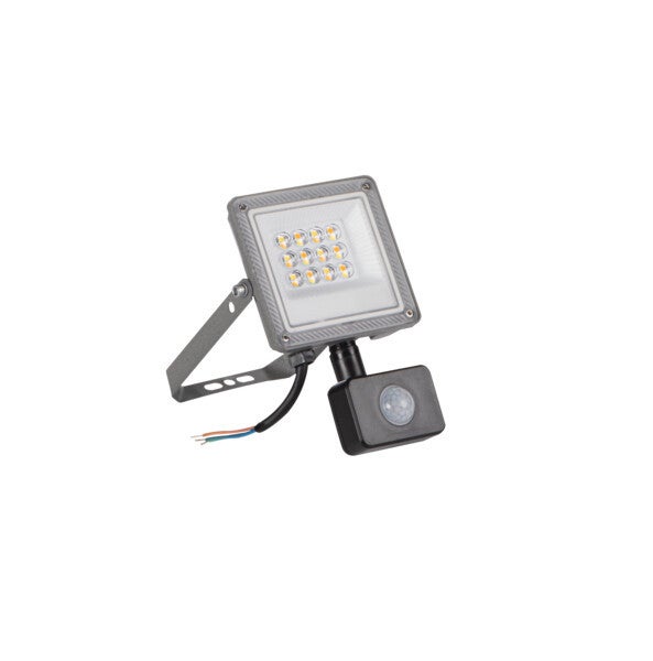 Naświetlacz LED z czujnikiem ruchu szary LED 10W 3000/4000/6500K 860/1080/970lm IP44 wym: 19,1 x 12 x 5,2 cm aluminium Kanlux