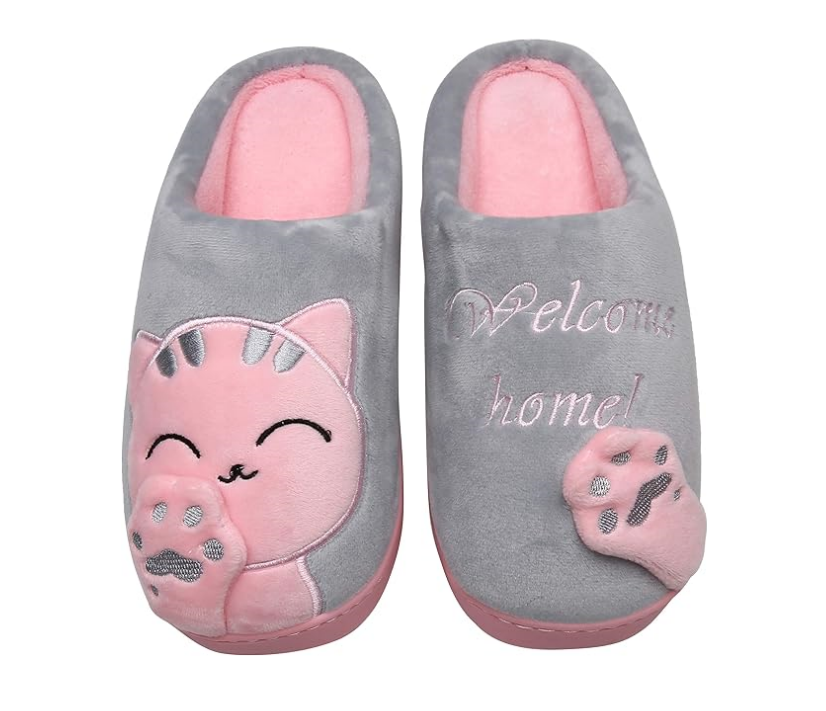 Chaussons Ultra Doux Ysabel Mora Taille 38/39 - Neufs Sans Emballage, Gris/rose, Motif Cœur