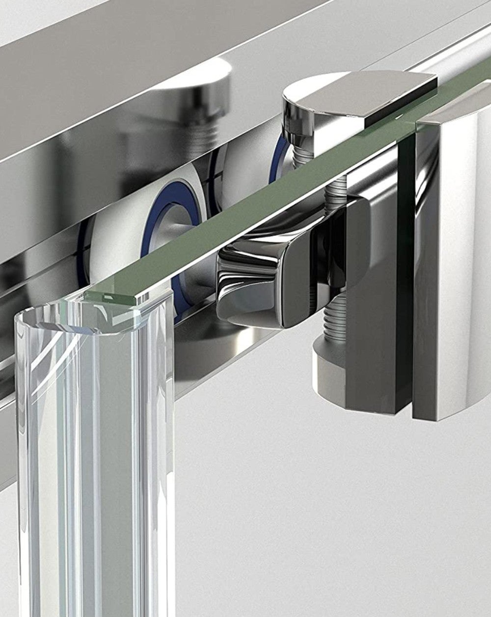 Parete doccia scorrevole rettangolare | Anteriore 160 - Laterale 90 cm | Box doccia | Vetro 6mm Anticalcare 195cm Altezza | Cromo Trasparente - 6