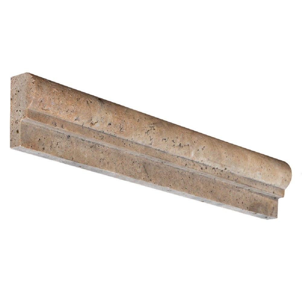 Corniche en travertin Scabas - 4,8 x 2,3 x 30,5 cm - Pack de 10 unités - C-NEGOCE - 3
