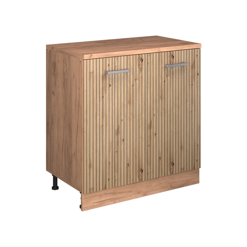 Vicco Kuchenna szafka pod skos R-Line, Dąb artisan, 80 cm bez skosu z 2 drzwiami