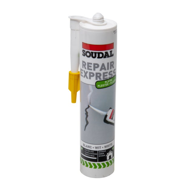 Enduit acrylique Repair Express Plâtre 290ml - SOUDAL - 122525