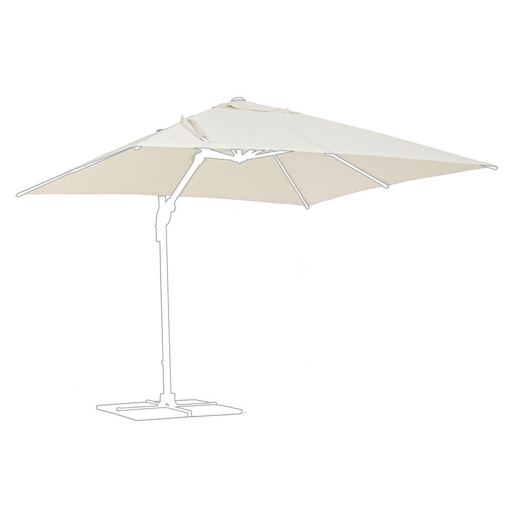 Telo Copertura Per Ombrelloni Rotondi 8 Stecche - Tessuto 220g/m² Idrorepellente E UV, Colore Avorio Beige - Foto 3