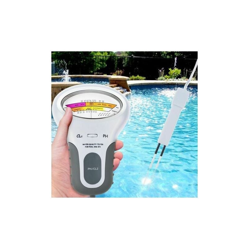 Elektroniczny tester pH i poziomu chloru w wodzie basenowej z kablem 13 cm