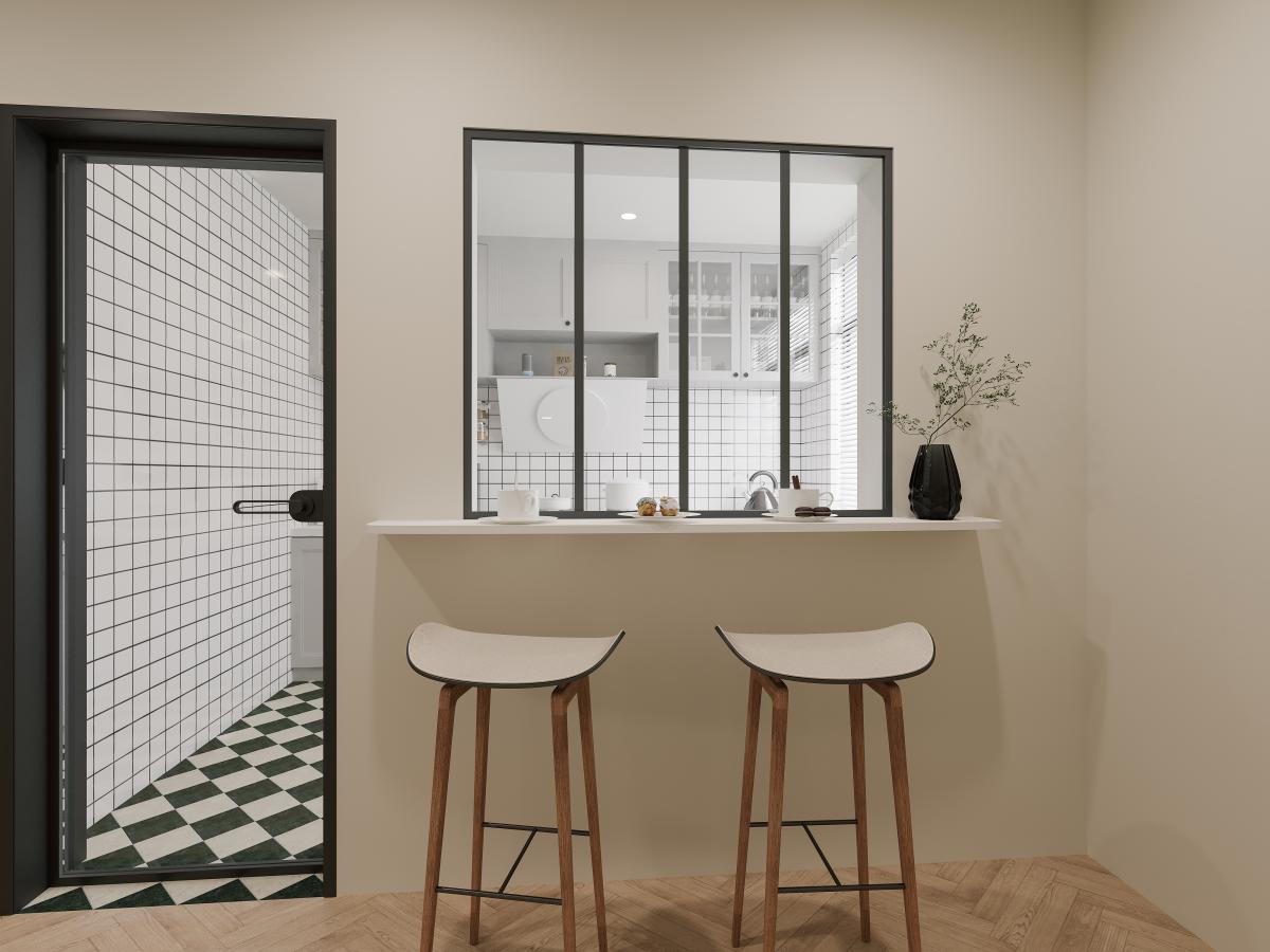 Verrière atelier en aluminium thermolaqué - 120x105 cm - Noir - BAYVIEW - 7